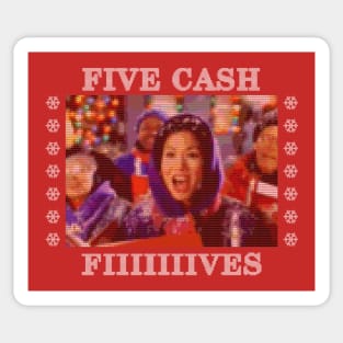 Five Cash Fives Sticker